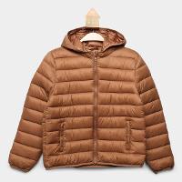 Jaqueta Puffer Infantil Hering Com Capuz - 1