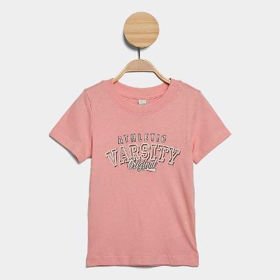 Blusa Infantil Hering Kids Básica Coração Feminina