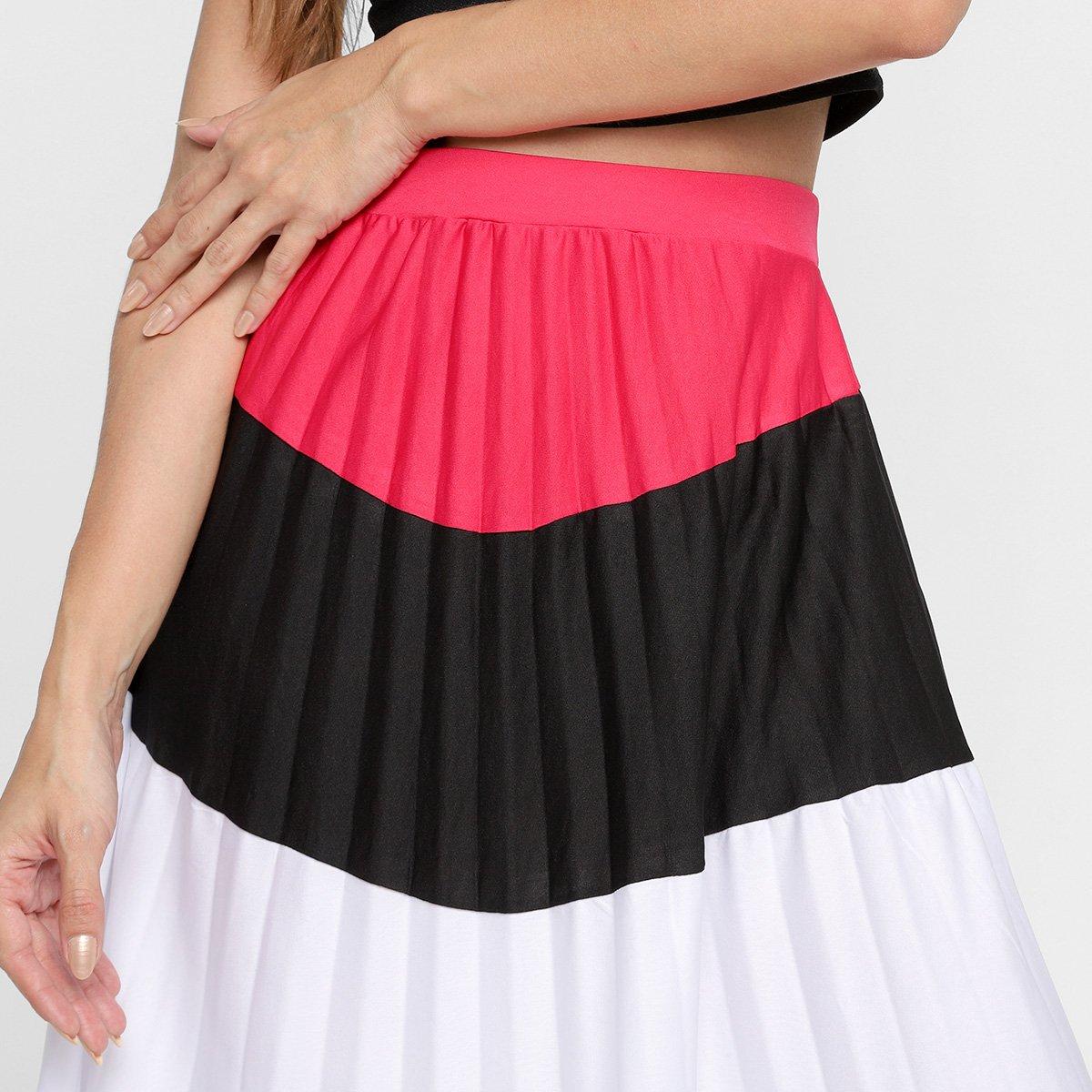 Saia Midi Recoletta Plissada 3 Cores - 4