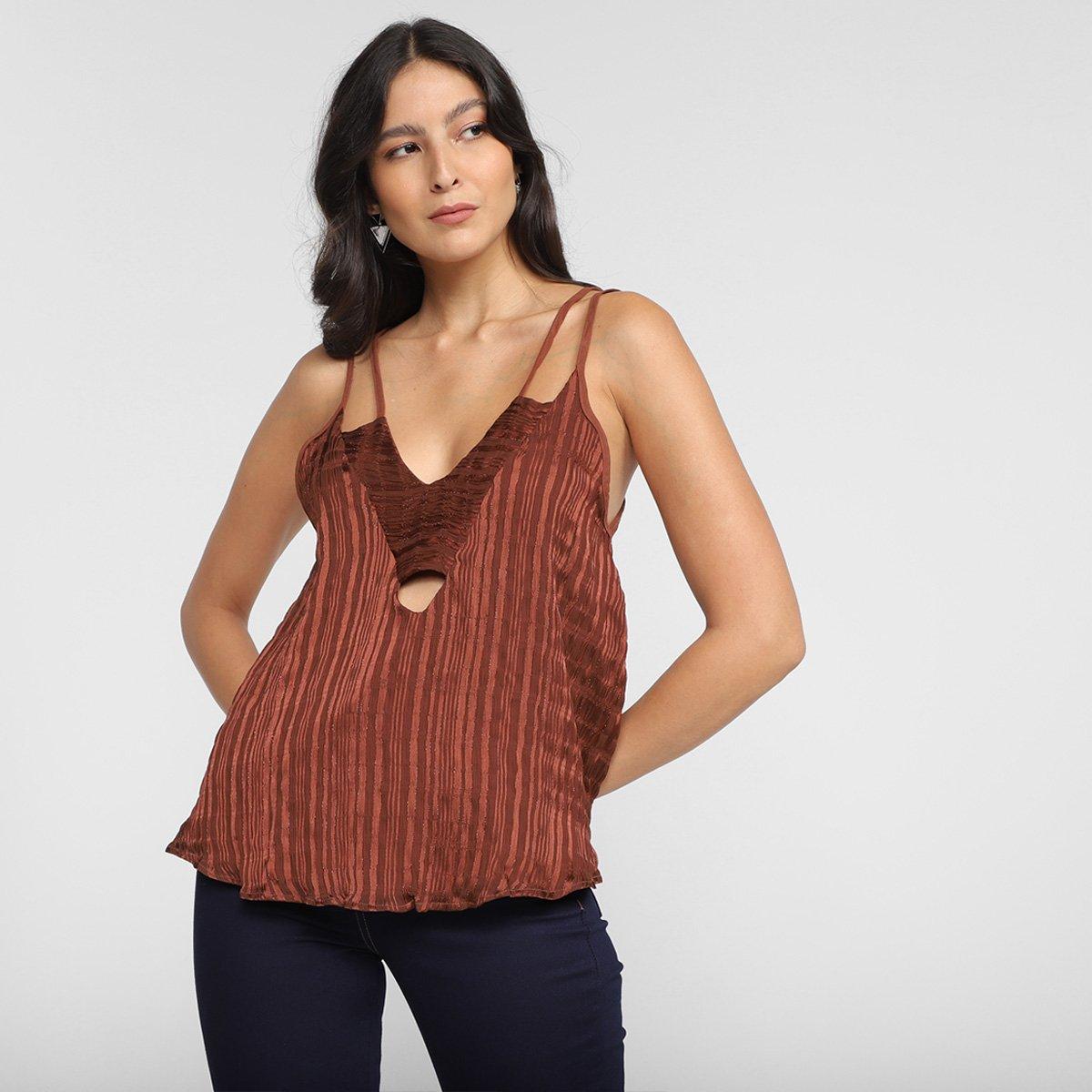 Regata Colcci Listras Metalizada Feminina - 1