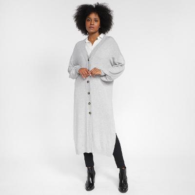 Cardigan Hering Tricô Alongado Feminino