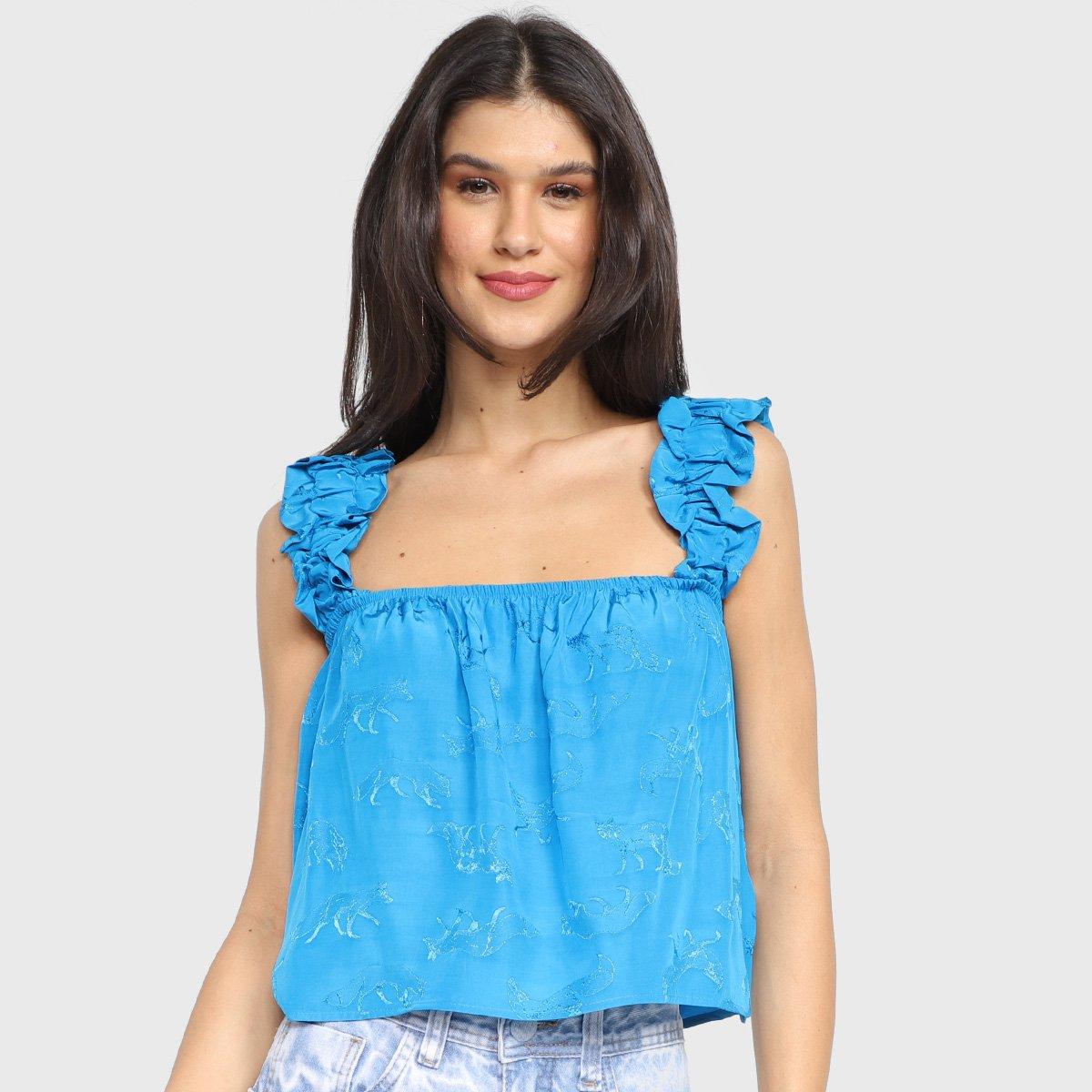 Regata Colcci Jacquard Cropped Feminina - 1