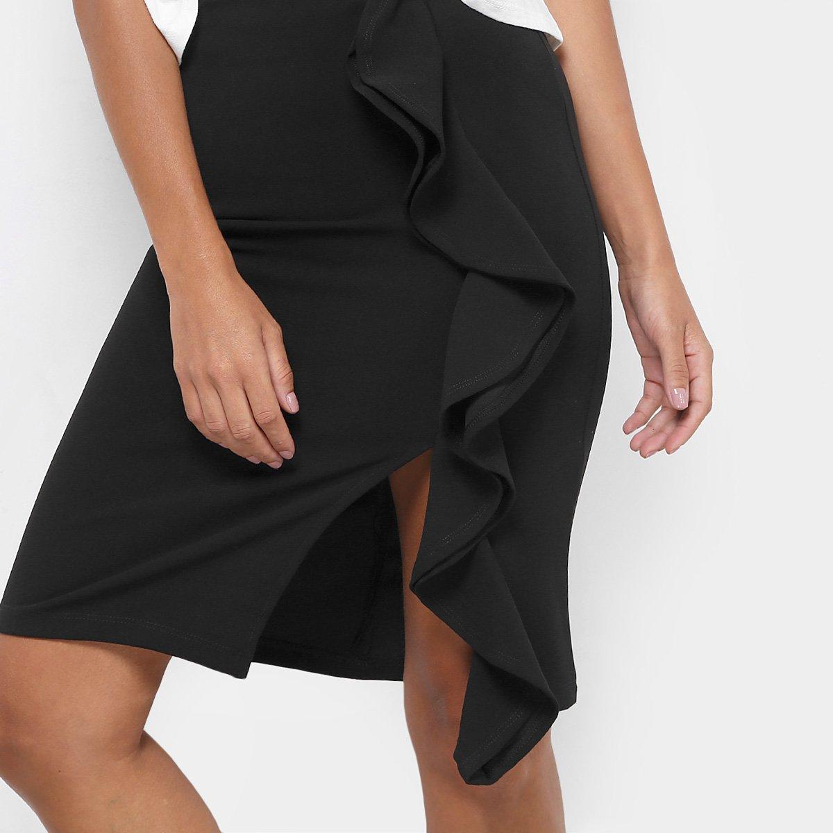 Saia Midi Drezzup Fenda e Babados - 5