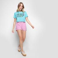Short Moletom Oh, Boy! Liso Feminino - 3