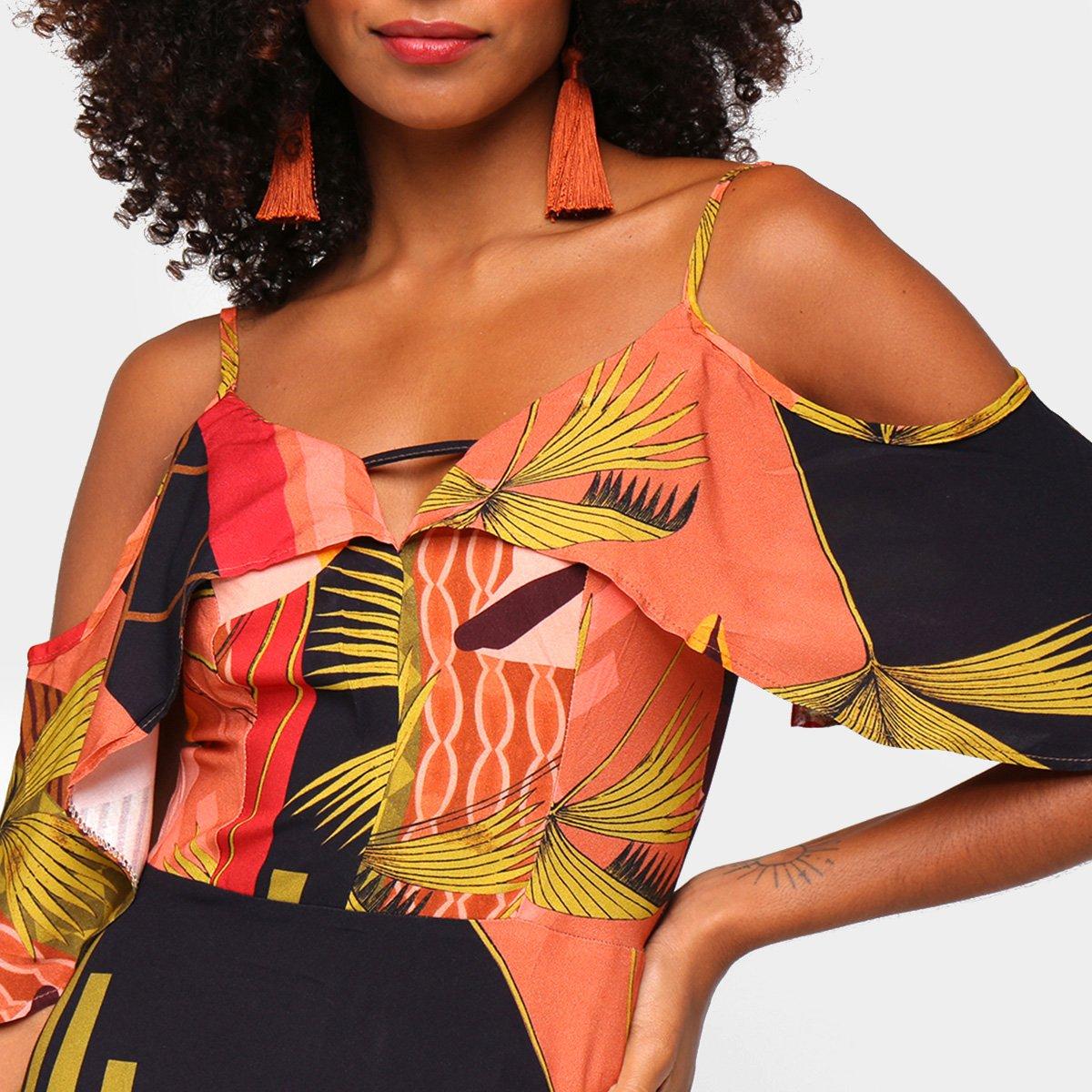 Vestido Mercatto Evasê Midi Chinfrado - 3