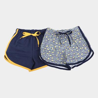 Shorts Candy Kids Feminino Kit Shorts Moletinho KTNS202-AzulKTNS202
