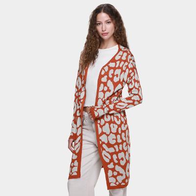 Tricot Mercatto Alongado Estampado Feminino
