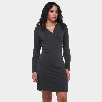 Vestido MarialíciaTubinho Curto Manga Longa