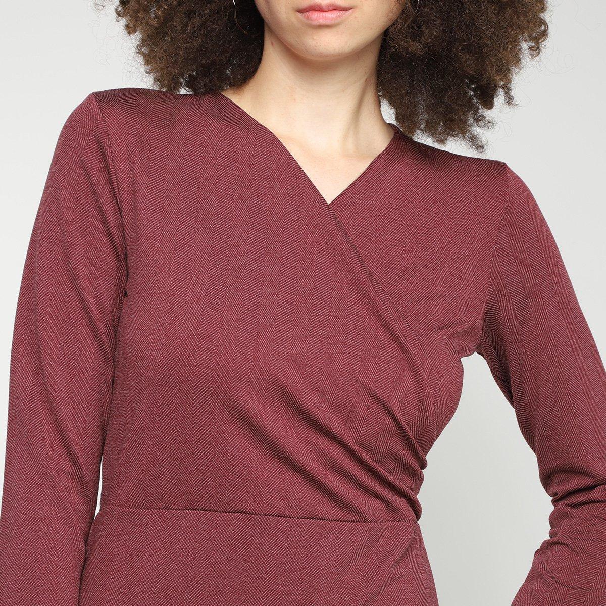 Vestido MarialíciaTubinho Curto Manga Longa - 3