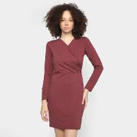 Vestido MarialíciaTubinho Curto Manga Longa - 1