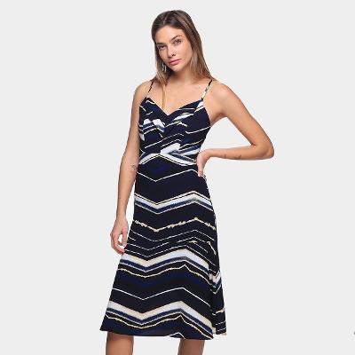 Vestido Influencer Midi Com Pregas Estampado