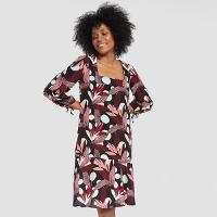 Vestido Curto The Style Box Manga Longa Babados - 1