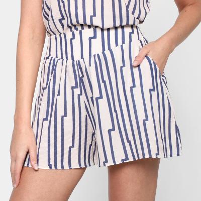 Shorts Morena Rosa Evasê Estampado Feminino