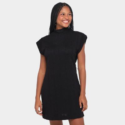 Vestido Curto Morena Rosa Gola Alta Feminino