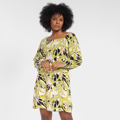 Vestido Curto The Style Box Manga Longa Lastex