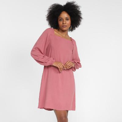 Vestido Curto The Style Box Manga Longa Lastex