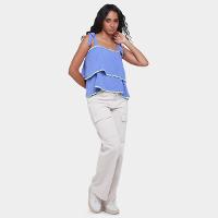 Blusa Assimétrica All Is Love Bossa Flex com Babado Feminina - 4