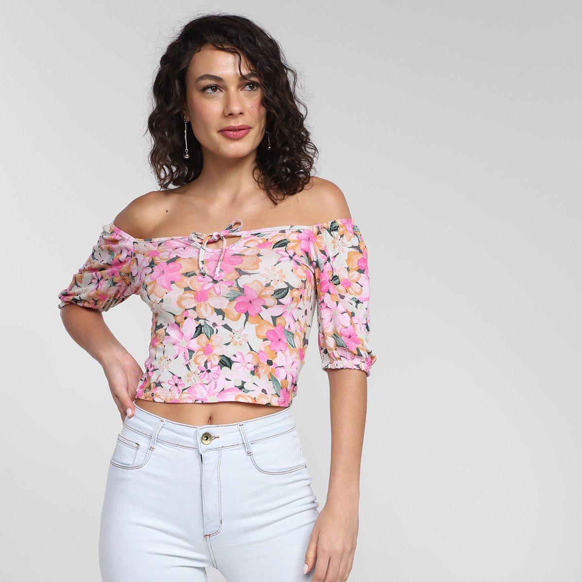 Blusa Lecimar Ombro a Ombro Feminina - 1