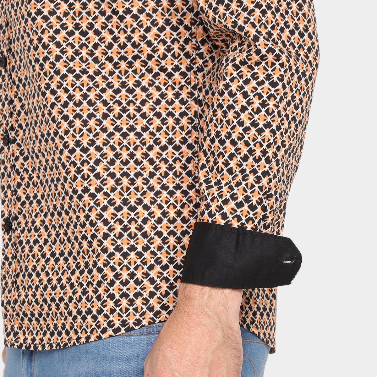 Camisa Manga Longa Pacific Blue Estampada Masculina - 3