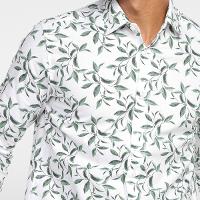 Camisa Manga Longa Milano Tricoline Estampada Masculina - 3