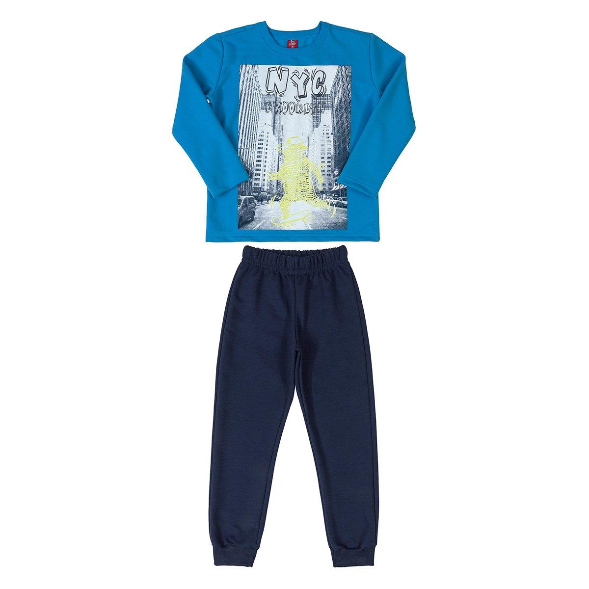 Conjunto Moletom Bee Loop Blusão Skate Masculino - 1