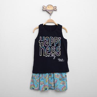 Conjunto Infantil Rovitex Regata E Saia Estampada Menina