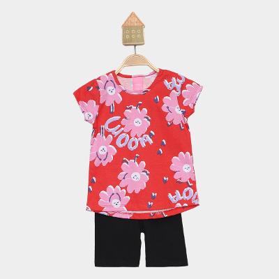 Conjunto Infantil Curto Kamylus Camiseta e Short Menina