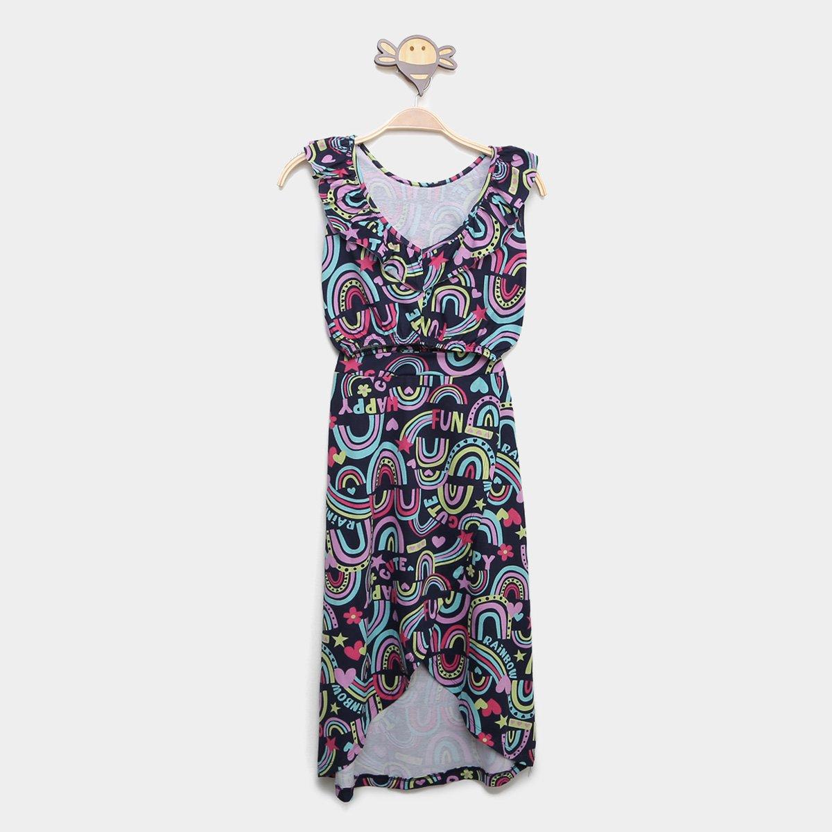 Conjunto Infantil For Girl Blusa Com Babado E Saia Com Transpasse Menina - 1