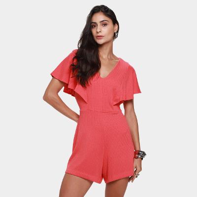 Macaquinho Hering Babado Gola V Feminino