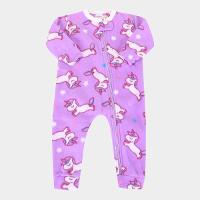 Macacão Pijama Bebê Candy Kids Soft Fleece Unicórnio Feminino - 1