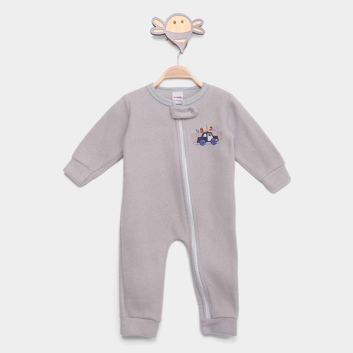 Macacão Longo Bebê Candy Kids Soft Fleece Masculino - 1