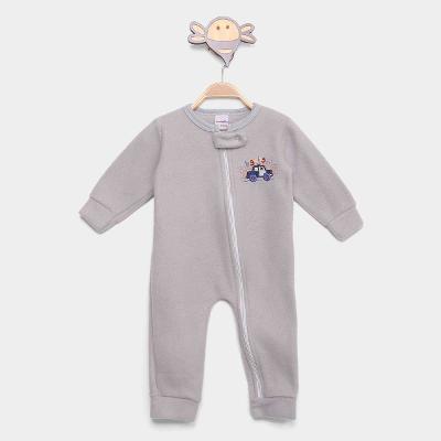 Macacão Longo Bebê Candy Kids Soft Fleece Masculino