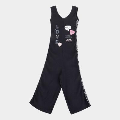 Macacão Infantil For Girl Love Alças Feminino