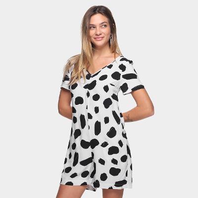 Macaquinho Mercatto Estampado Feminino
