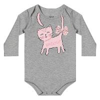 Body Bebê Elian Cat Meoro Manga Longa Feminino - 1