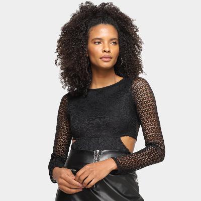 Body Hope em Renda Manga Longa