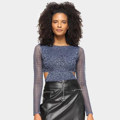 Body Hope em Renda Manga Longa