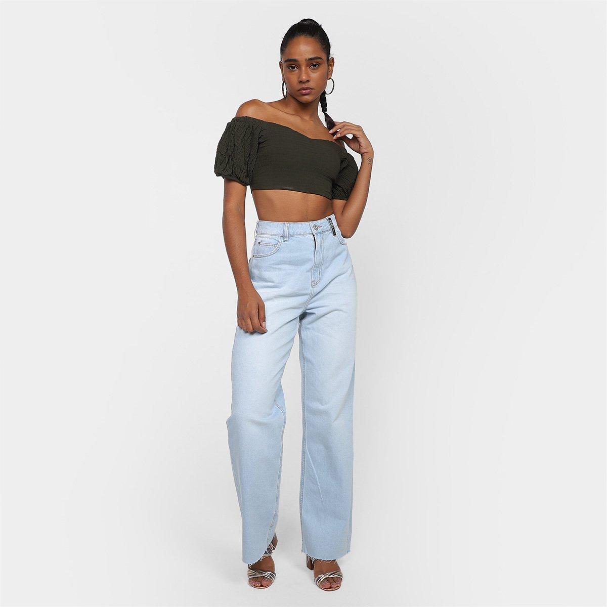 Top Cropped Colcci Manga Bufante Feminino - 4