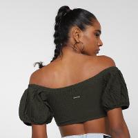 Top Cropped Colcci Manga Bufante Feminino - 2