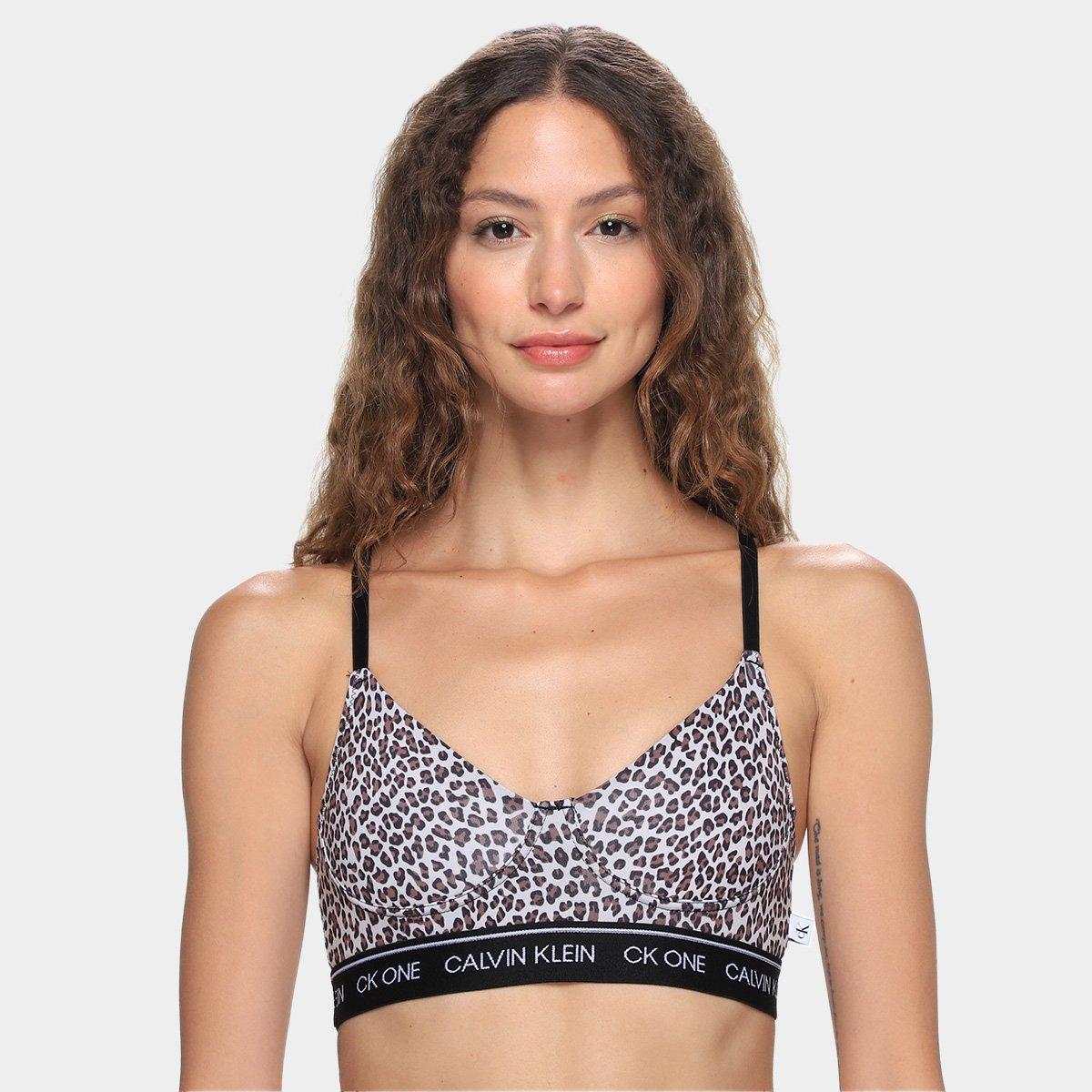 Top Calvin Klein Animal Print Zebra Alças Finas - 1
