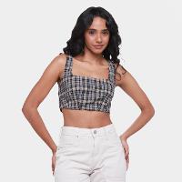 Top Cropped My Favorite Things Xadrez Feminino - 1