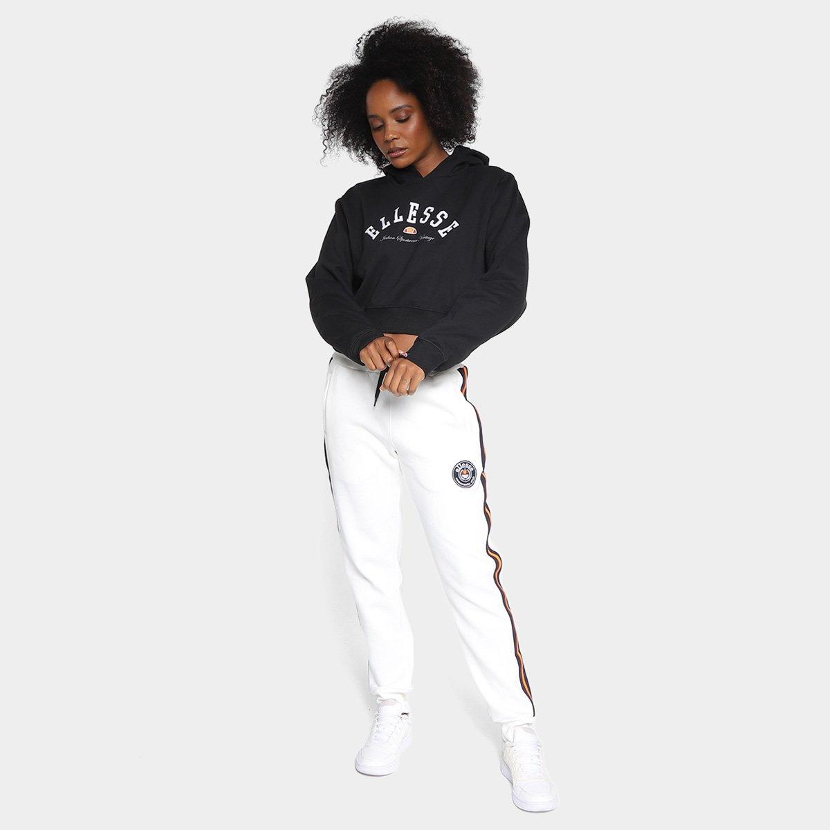 Blusa Moletom Cropped Ellesse Com Capuz Feminina - 4