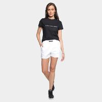 Camiseta Calvin Klein Logo Embossed Feminina - 4