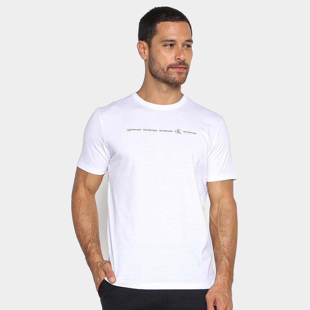 Camiseta Manga Curta Calvin Klein Casual Masculina - 1