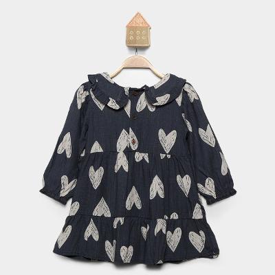 Vestido Infantil Hering Corações