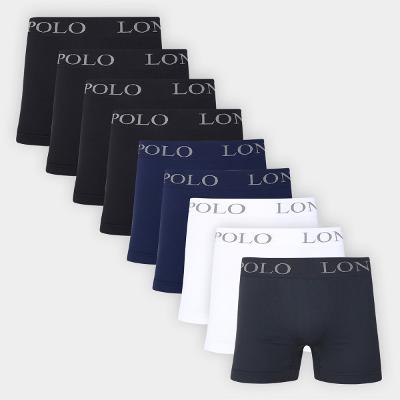 Kit Cueca Boxer Polo London Club Microfibra 10 Peças