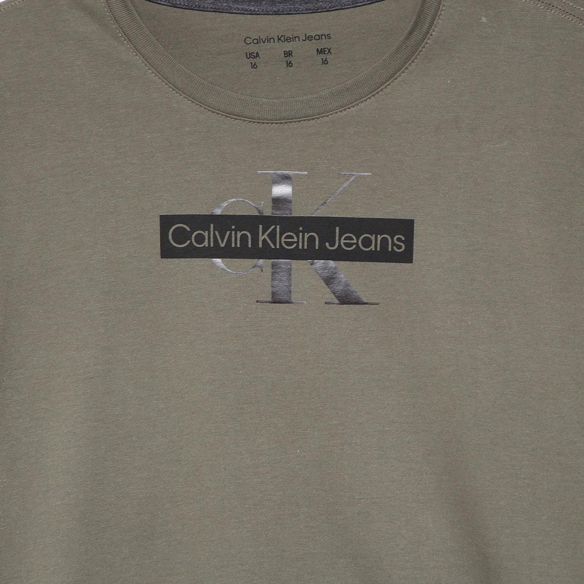Camiseta Infantil Manga Curta Calvin Klein Casual Menino - 2