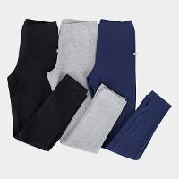 Kit Calça Legging Infantil Hering Menina - 3 Peças - 1