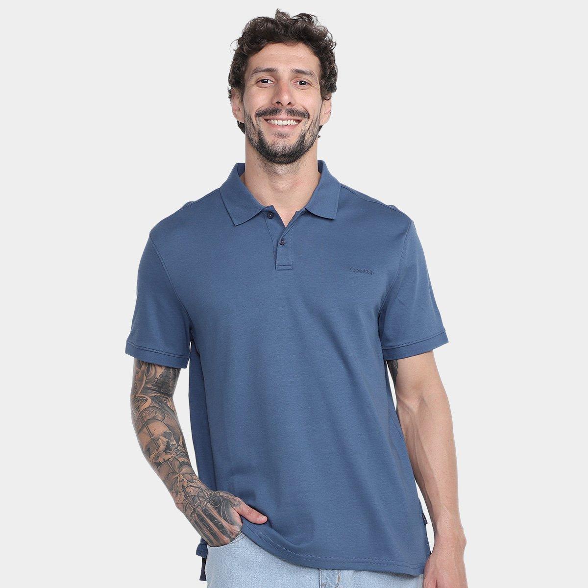 Camisa Polo Calvin Klein Interlock Liquid Touch Masculina - 1