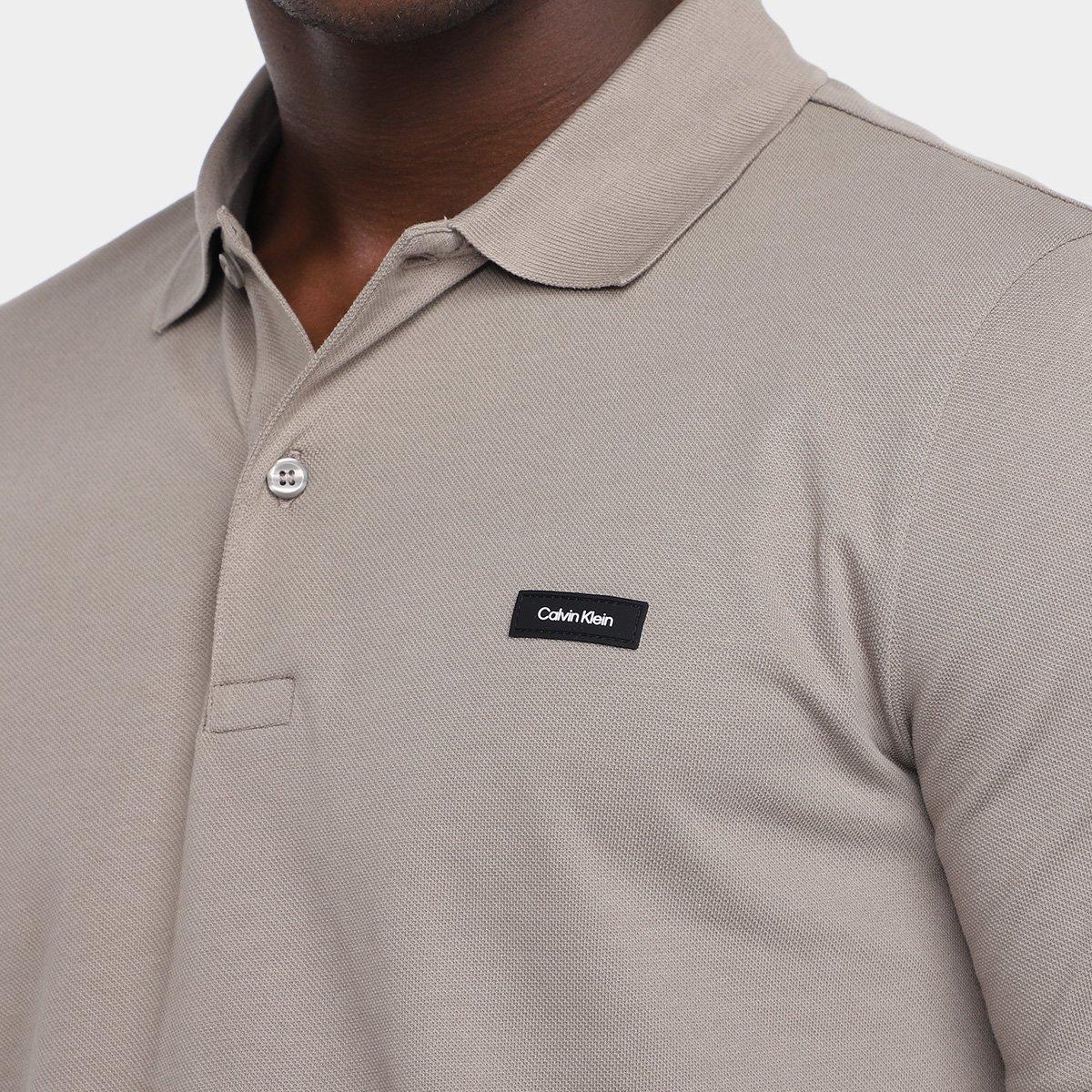 Camisa Polo Calvin Klein Slim Em Piquet Masculina - 3